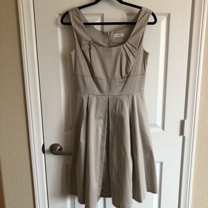 Calvin Klein Khaki Pleated Dress